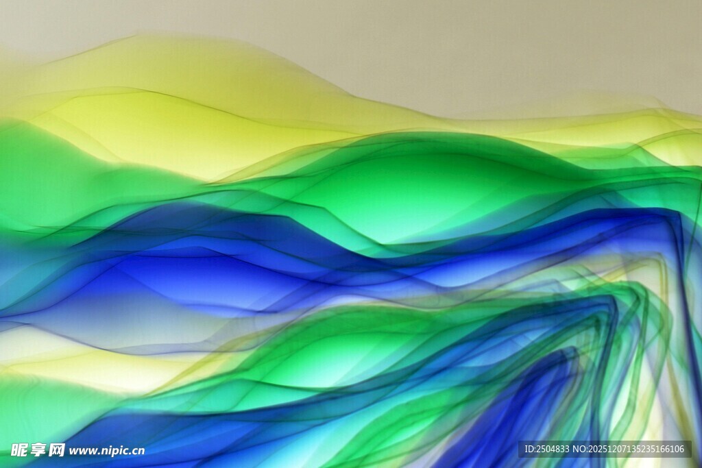 梦幻色彩流动抽象波浪图