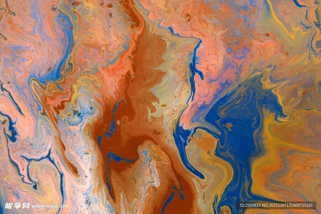 抽象流体艺术色彩画面
