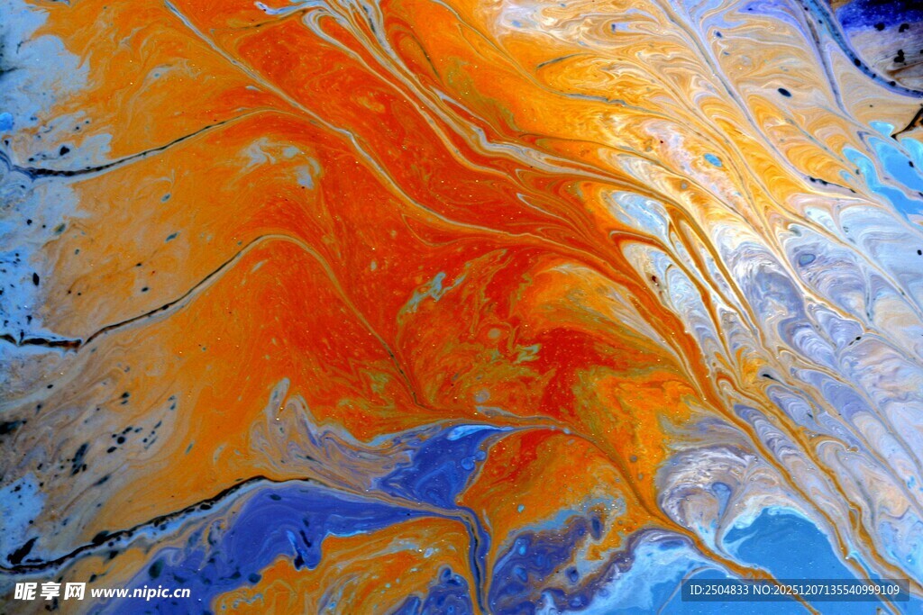 抽象色彩流体艺术画作