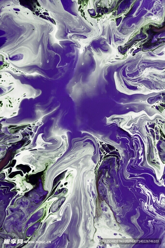 梦幻紫色抽象流体艺术