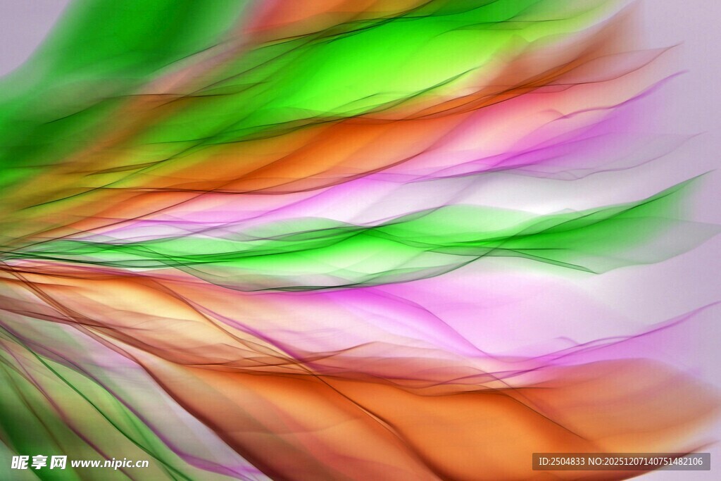 梦幻色彩动感抽象线条图