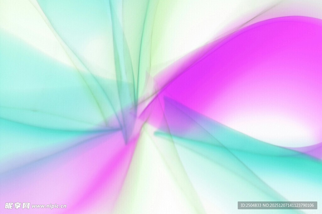 梦幻 变彩色抽象线条图