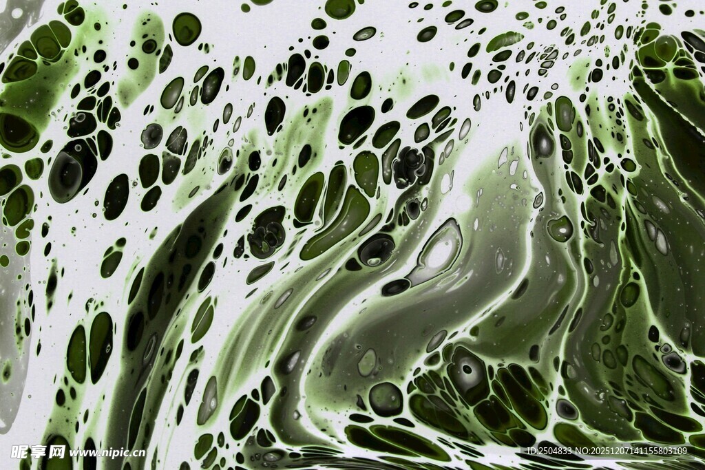 绿色梦幻流体艺术纹理
