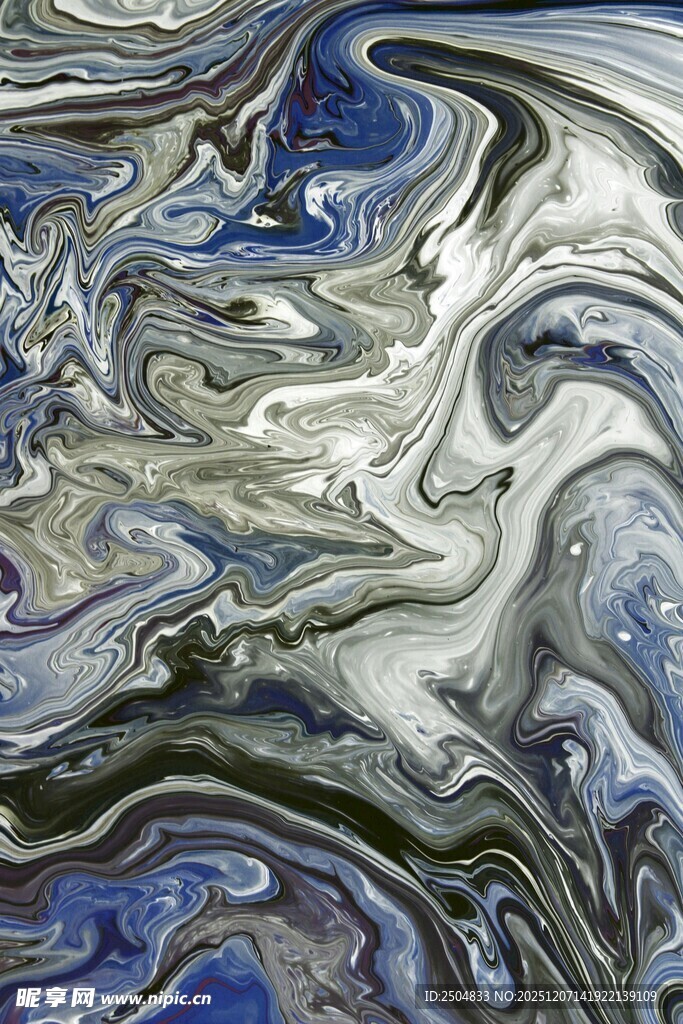 抽象流动蓝灰艺术纹理