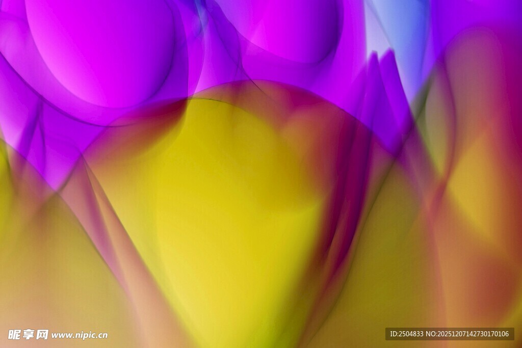 梦幻色彩抽象花卉图案