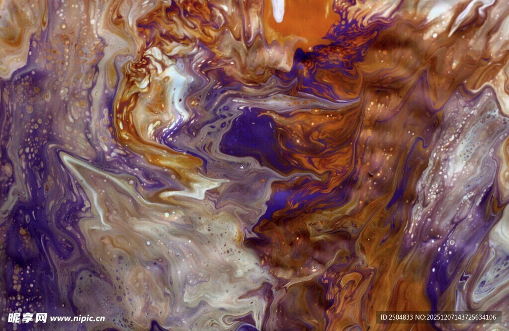 抽象色彩交融艺术画作