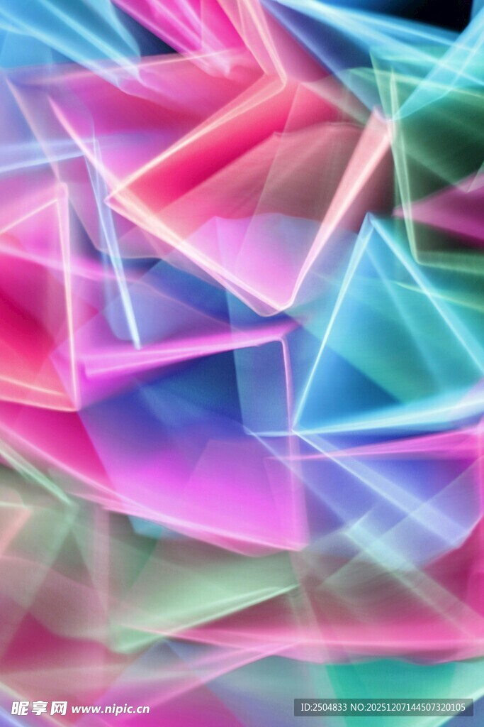 炫彩几何多边形抽象图案