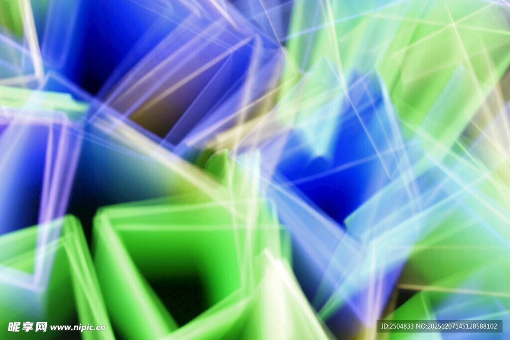 炫彩几何抽象光影图案