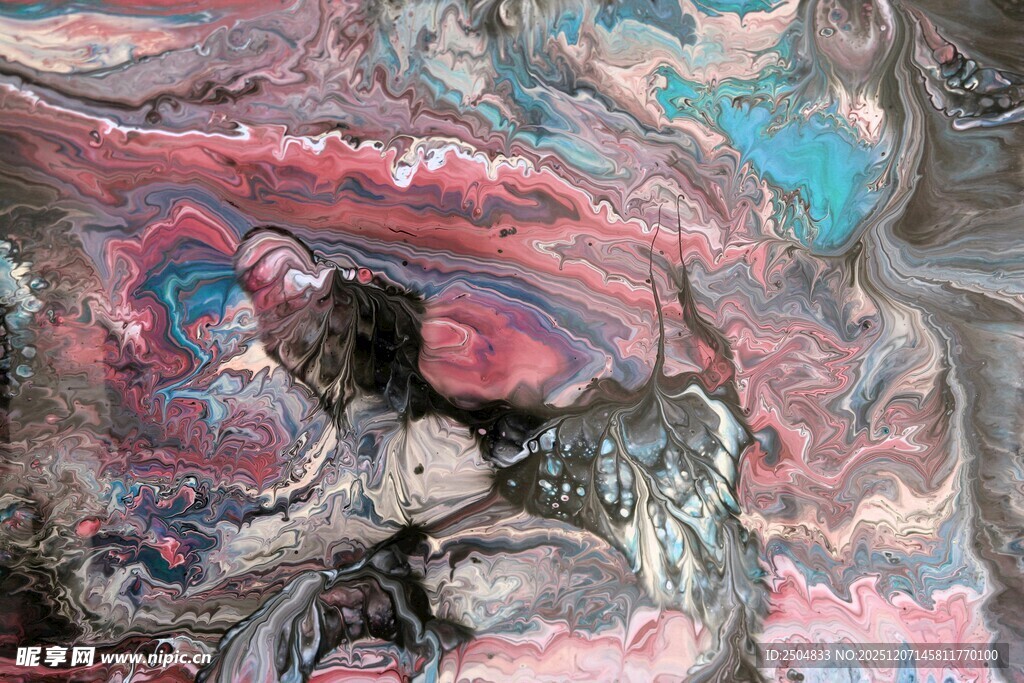 抽象流体艺术中的奇妙景象