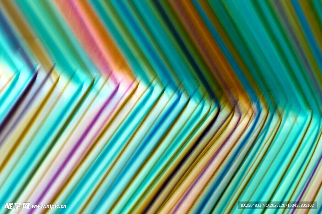 多彩条纹织物纹理特写