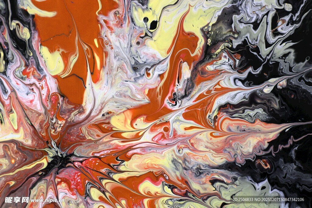 抽象绚丽火焰风格艺术画作