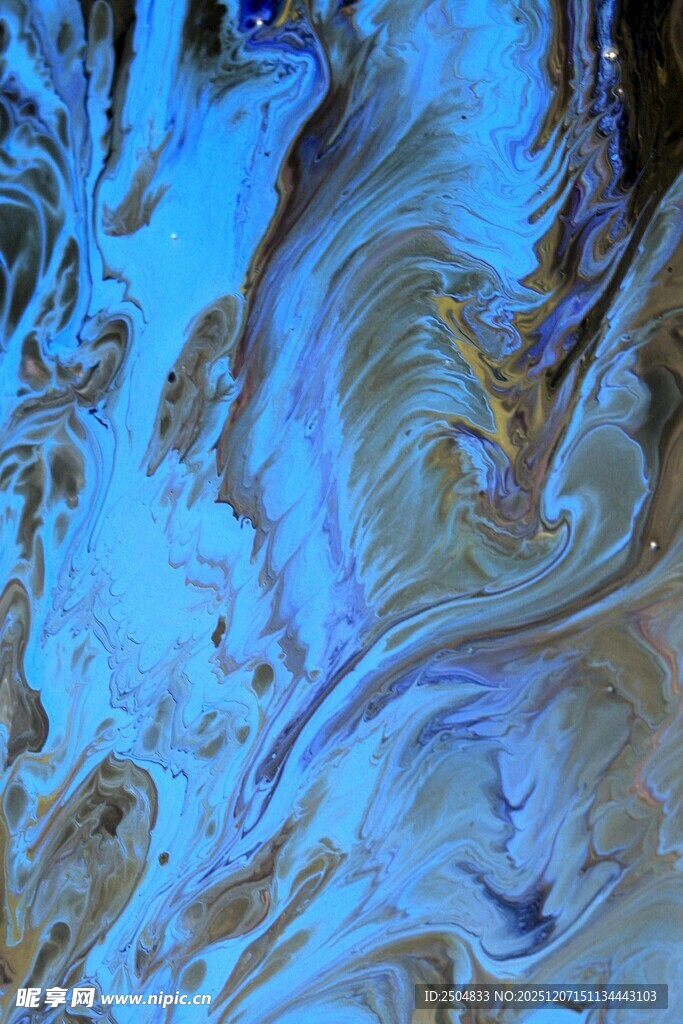 梦幻蓝色流体纹理图案