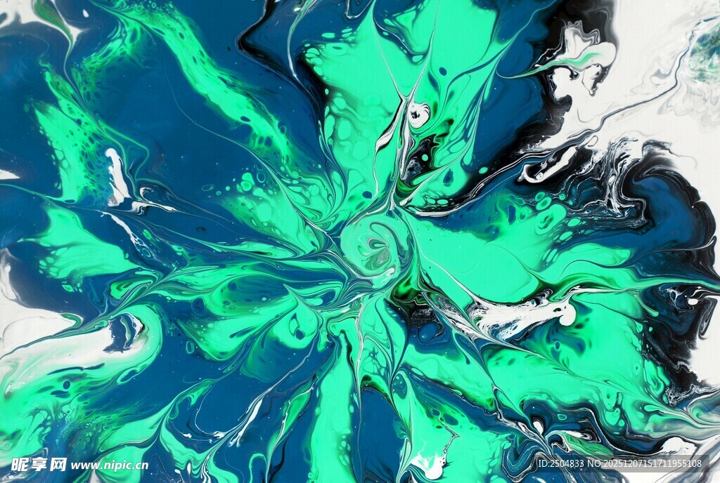 抽象多彩流体艺术图案