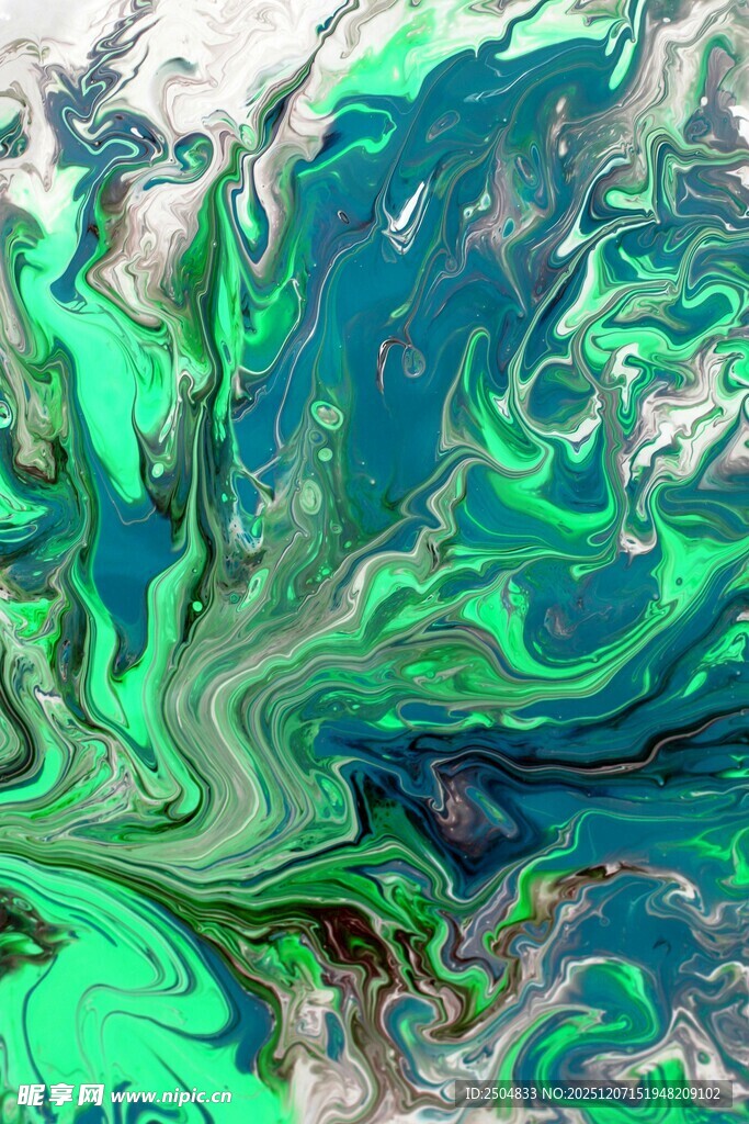 梦幻绿蓝流体艺术纹理