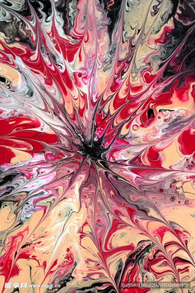 抽象绚丽花朵艺术画作