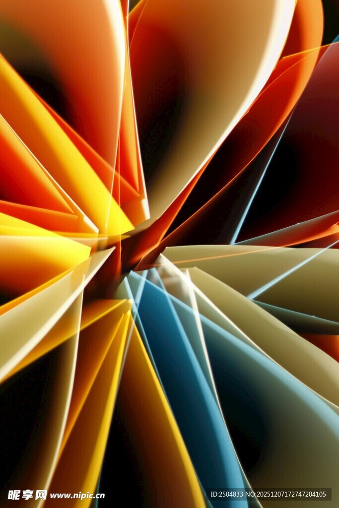 绚丽多彩的几何抽象图案