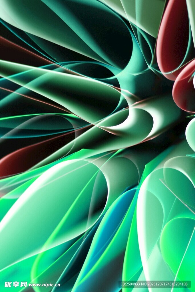 炫彩流动线条抽象图案