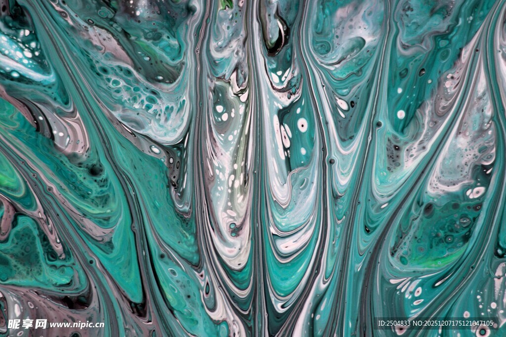 梦幻绿调抽象纹理图案