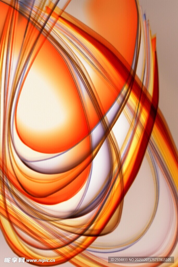 橙色动感抽象线条图案