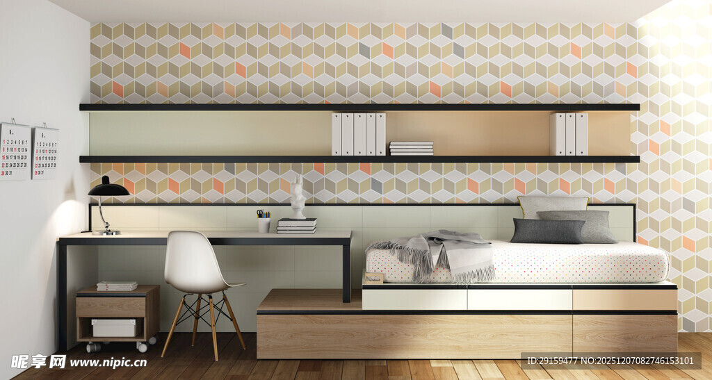 现代简约风卧室室内设计