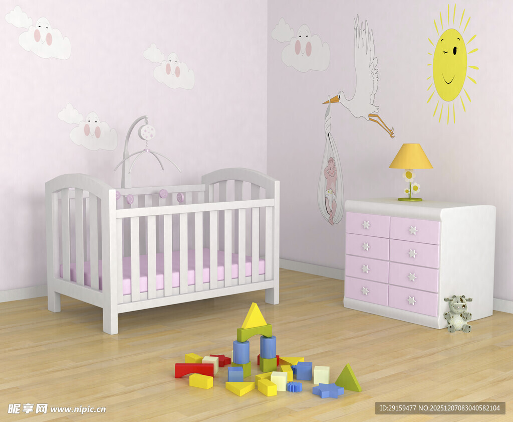 温馨婴儿房布置展示