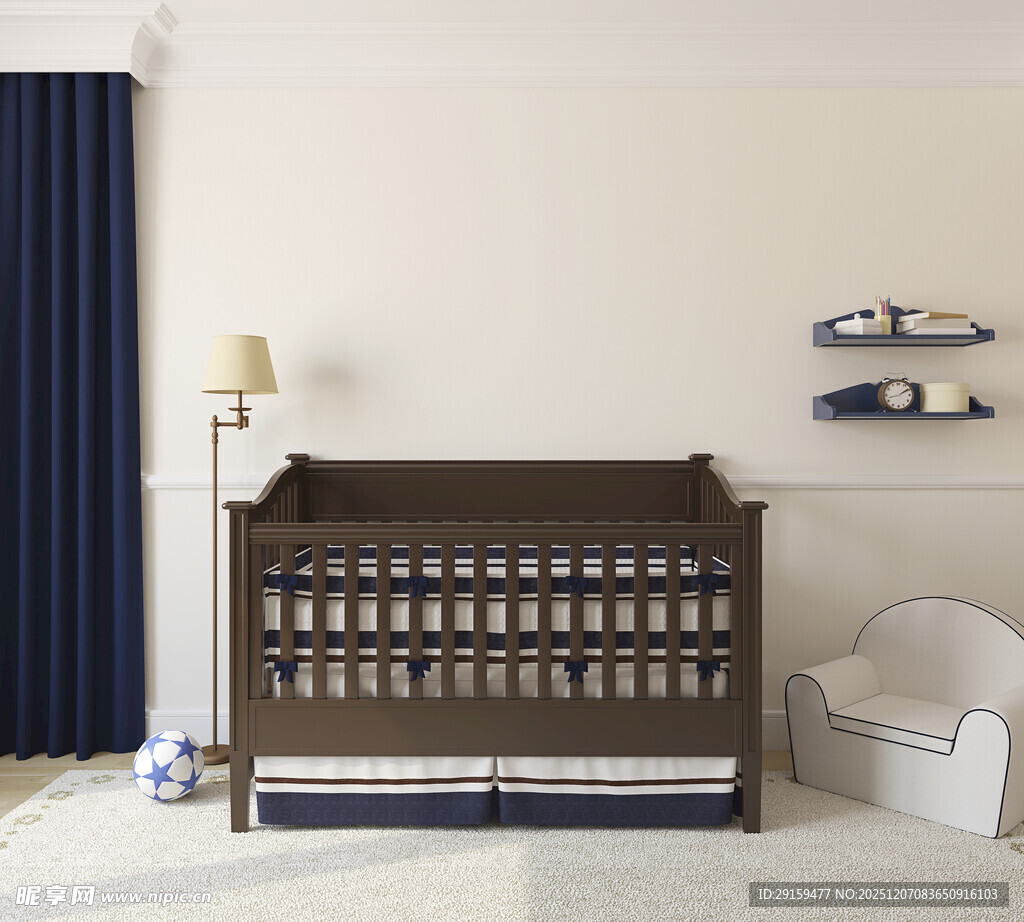 现代风格婴儿房温馨场景