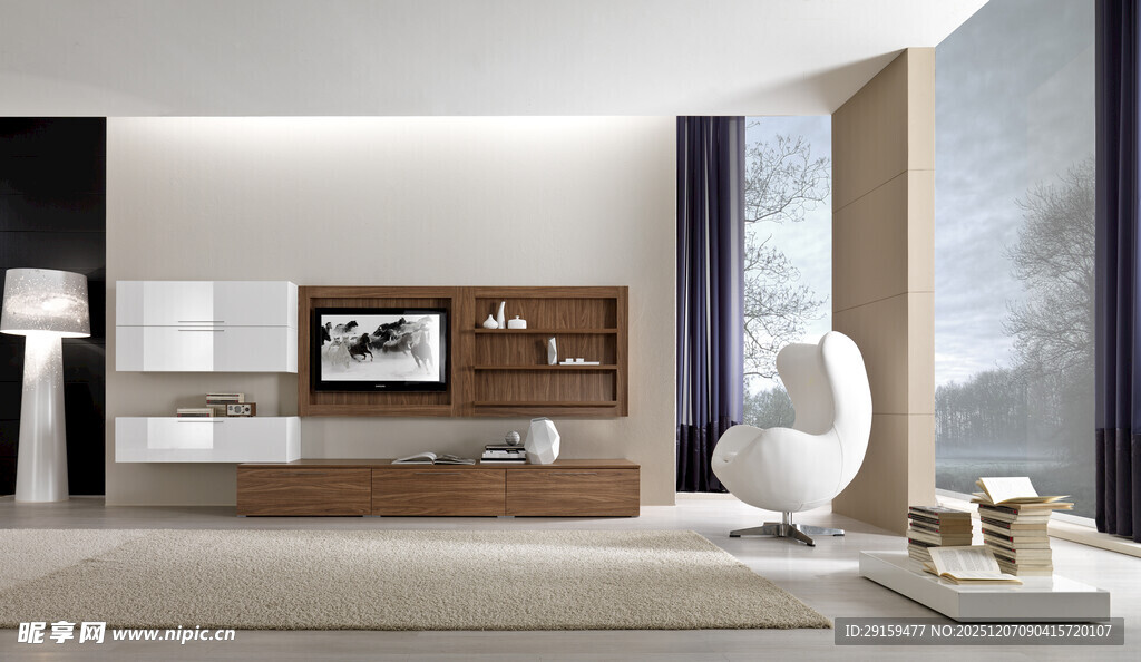 现代简约风客厅家居展示