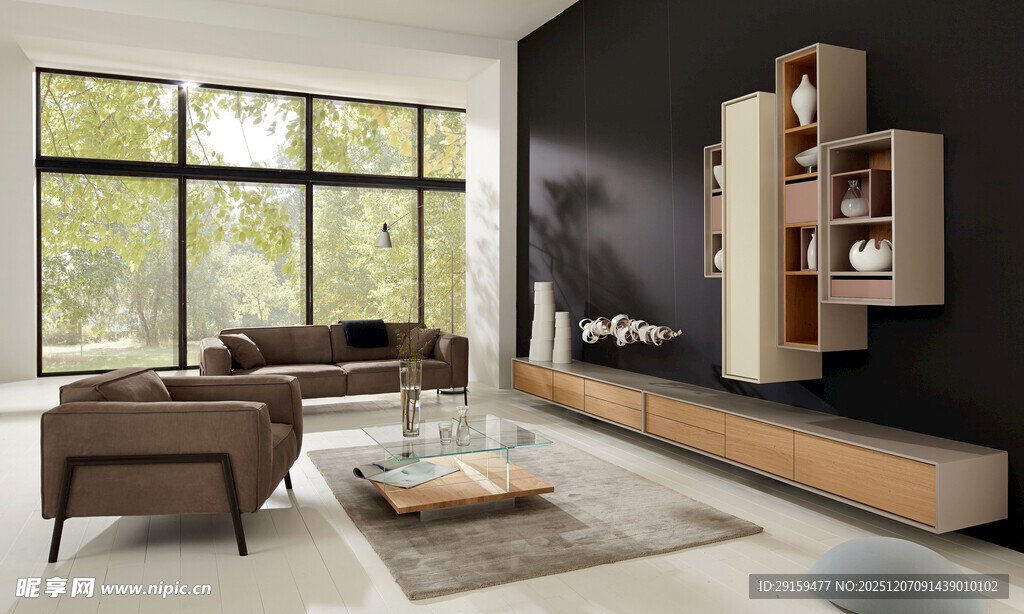 现代简约风客厅室内场景