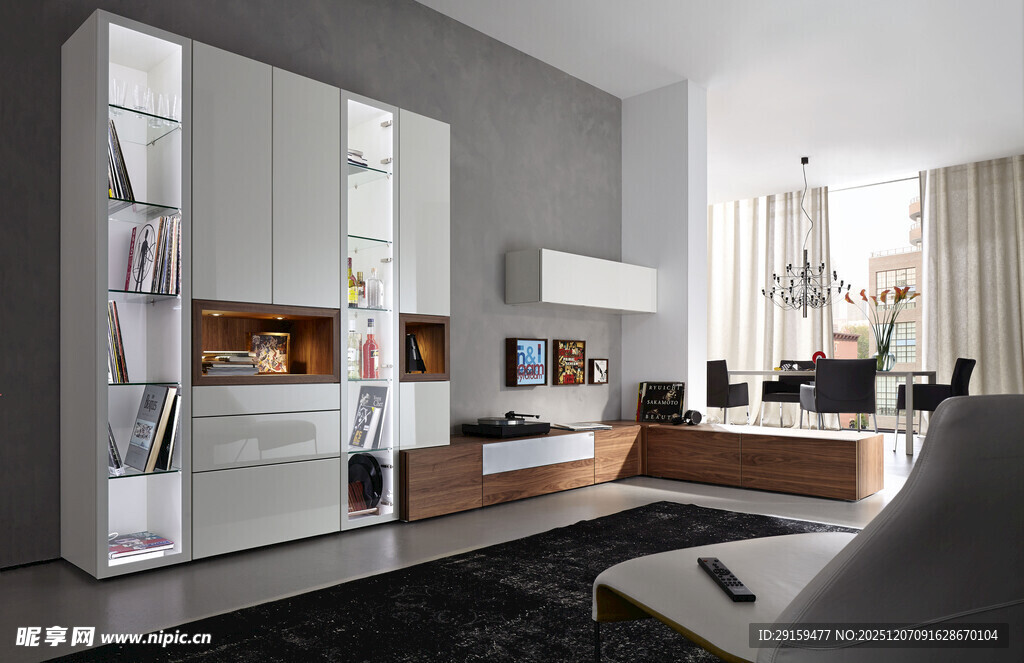 现代简约风格客厅收纳柜