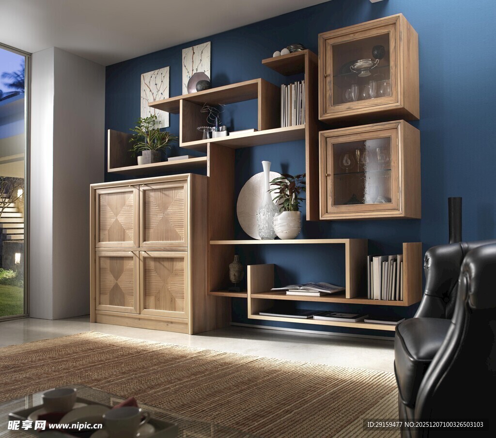 现代风格木质组合收纳柜