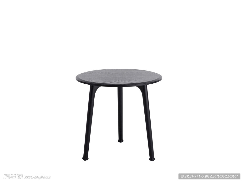 简约黑色三脚小圆桌