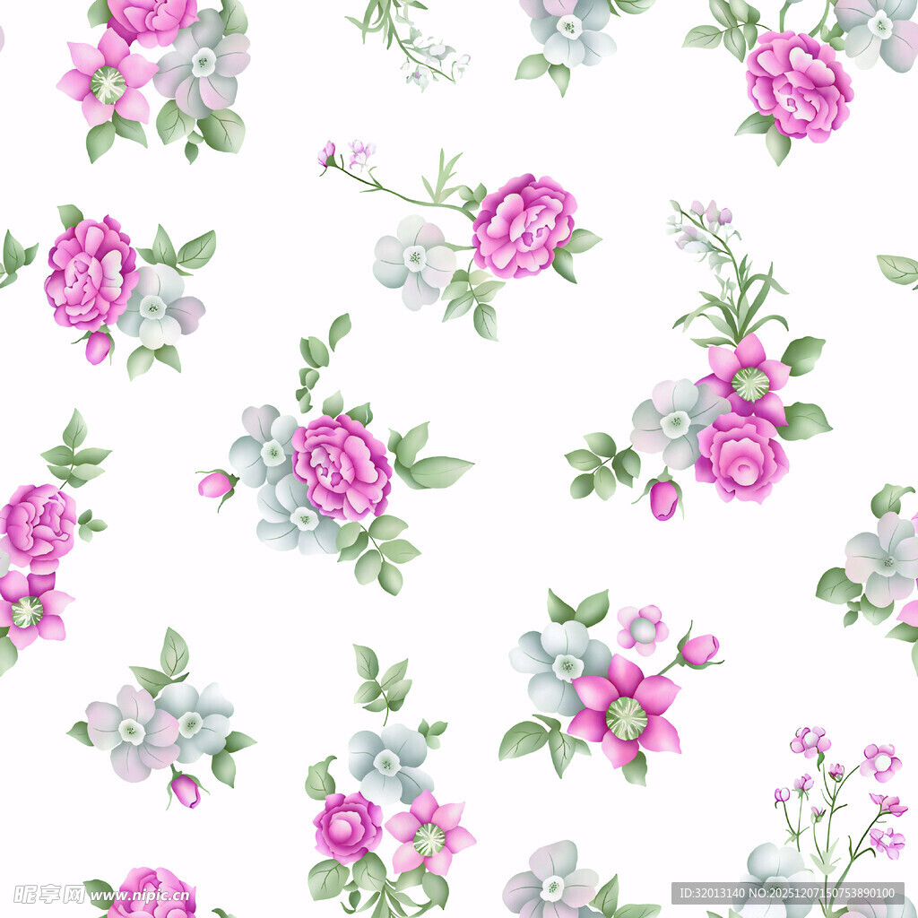 粉色花卉图案背景纹理