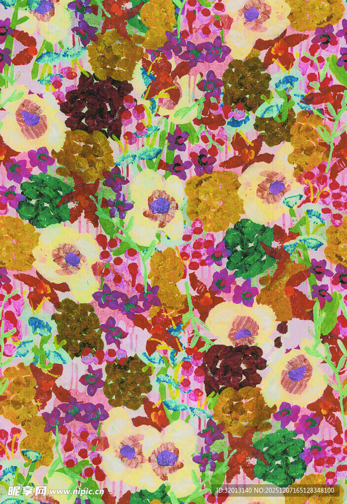 多彩花卉图案背景