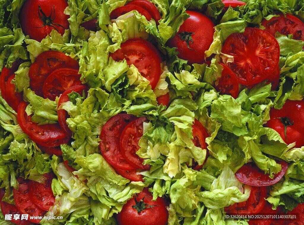 番茄配生菜