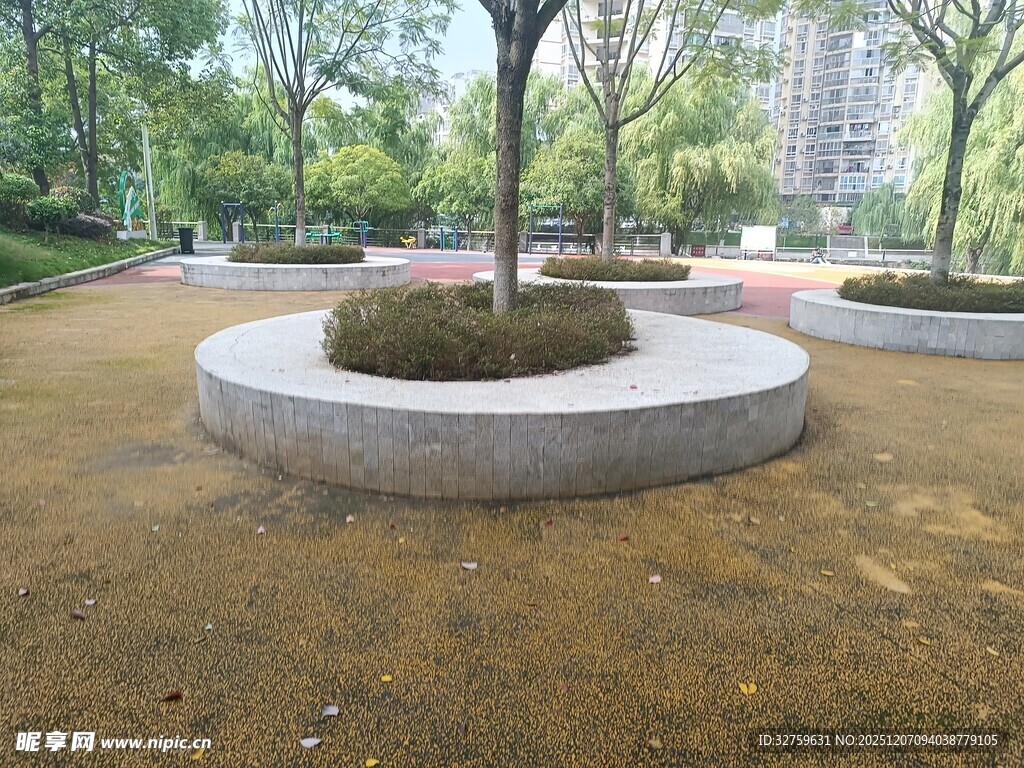公园圆形树池景观