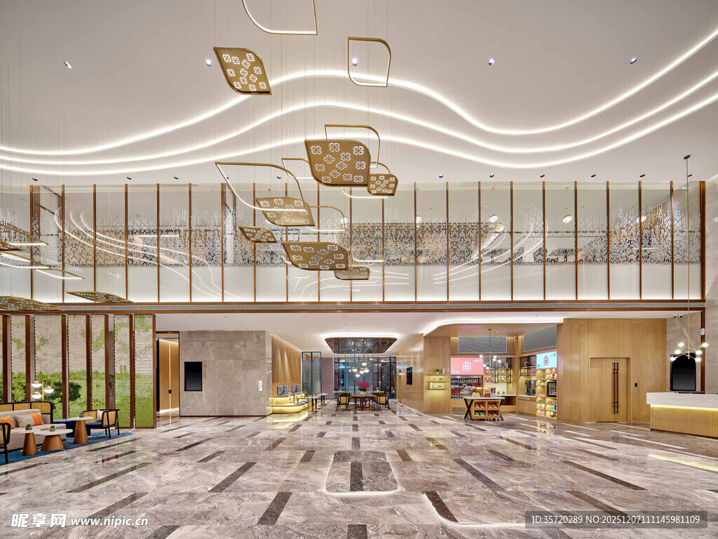 现代风格宽敞室内大厅空间