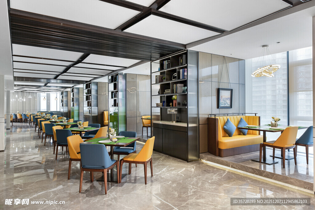 现代简约风格餐厅室内场景