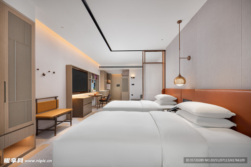 现代简约风格酒店卧室空间