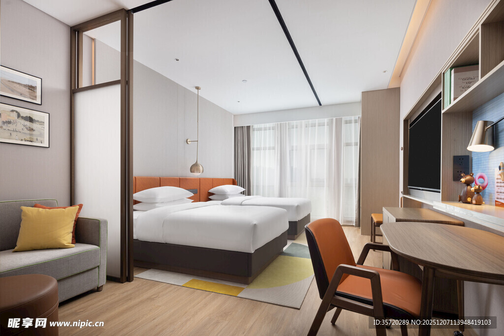 现代简约风格酒店客房