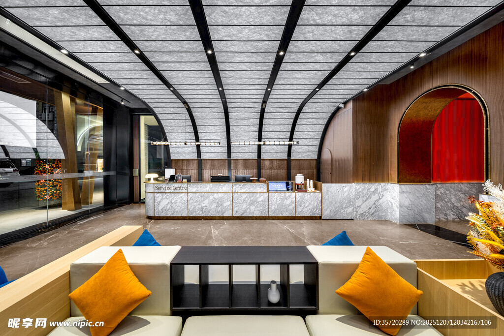 现代风时尚餐厅室内场景