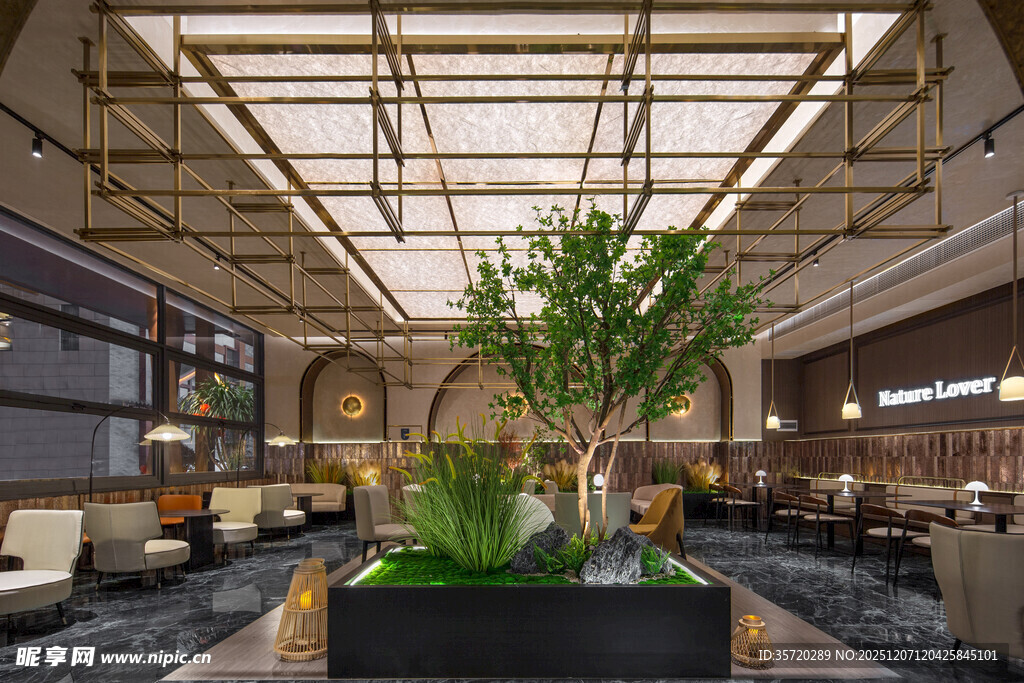 现代风格室内绿植装饰空间