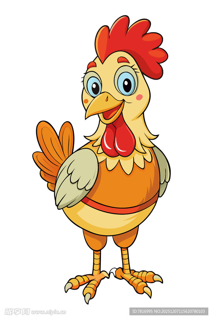 可爱卡通小公鸡形象