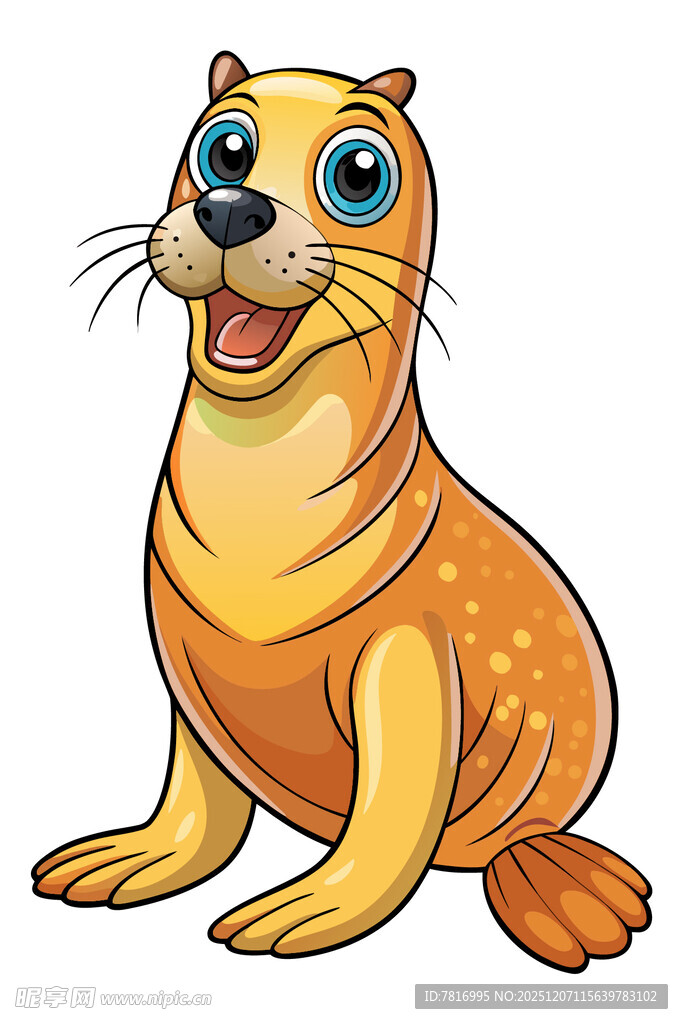 可爱海狮卡通形象