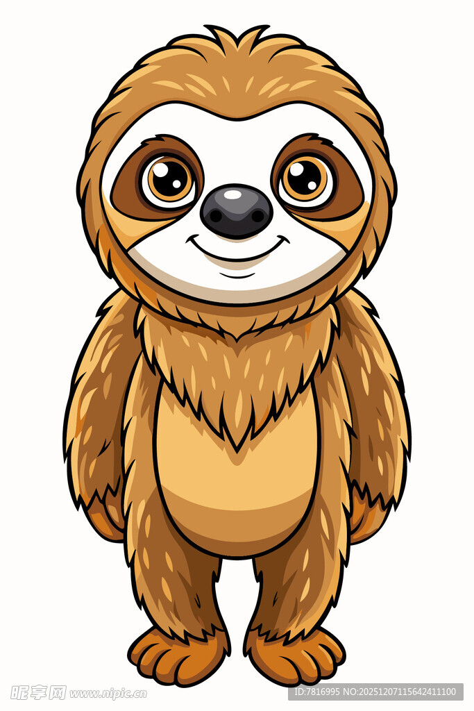 可爱树懒卡通形象