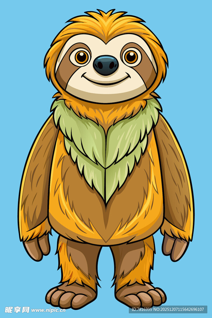 可爱树懒卡通形象