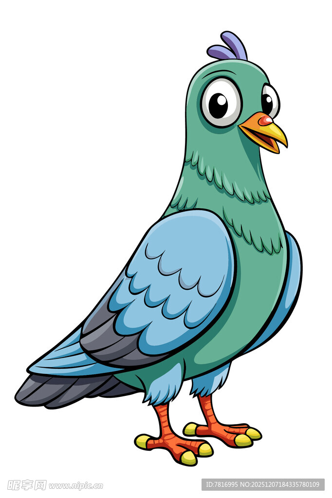 可爱卡通鸽子形象