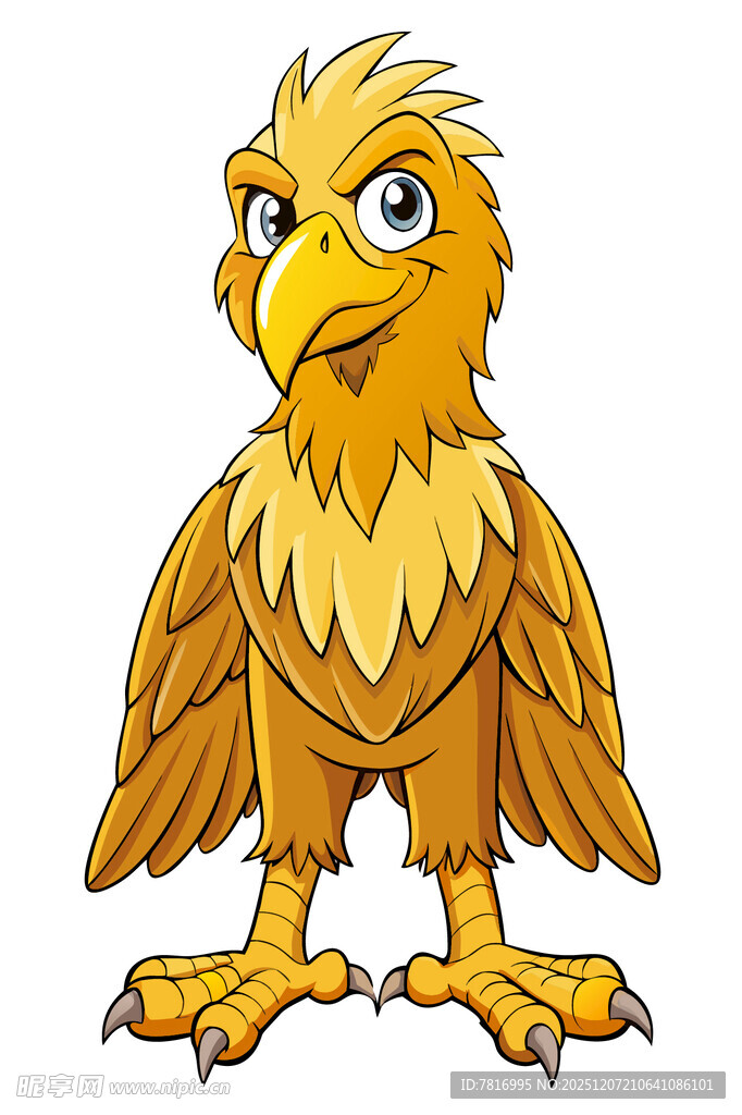 可爱卡通金雕形象