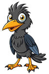 卡通黑乌鸦形象