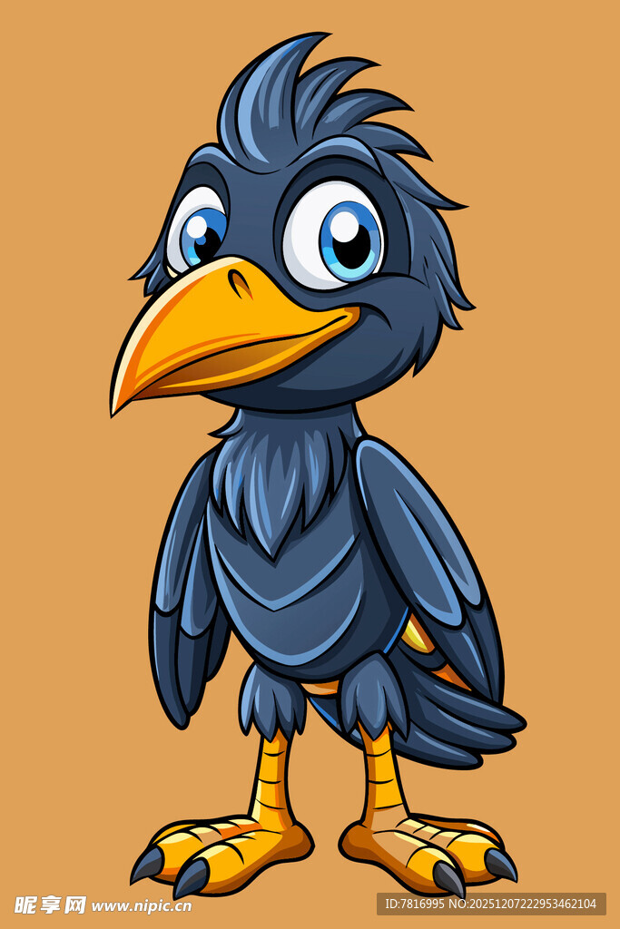 可爱卡通乌鸦形象