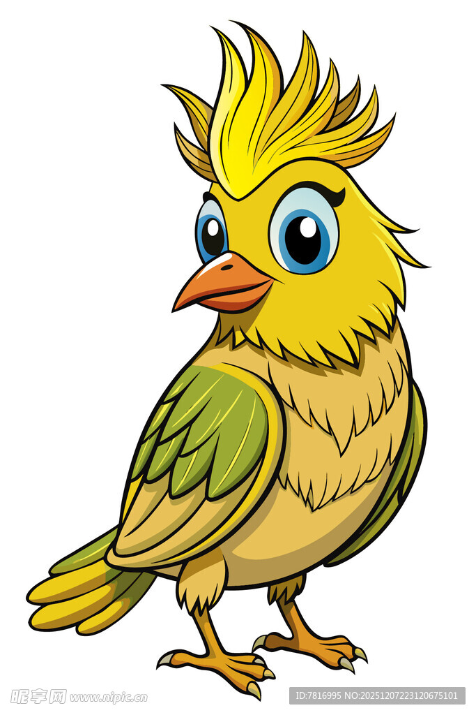 可爱小黄鸟卡通形象